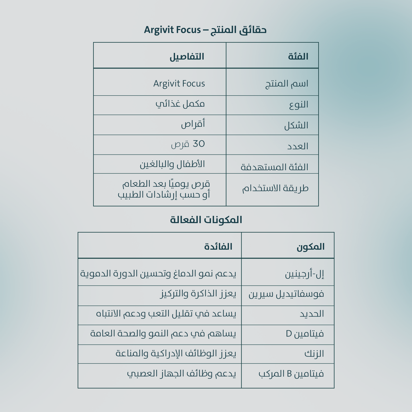 أرغيفيت فوكس 30 قرصًا