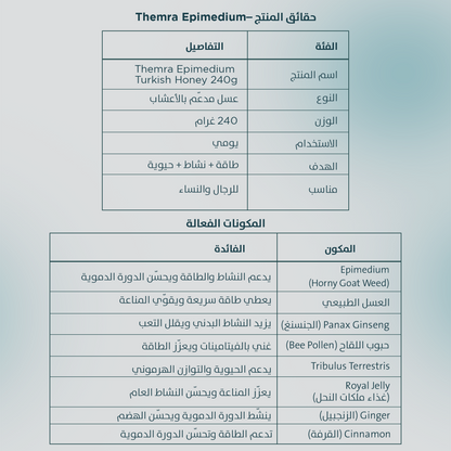 تيمرا عسل تركي بالعسل الحيوي 240 غرام